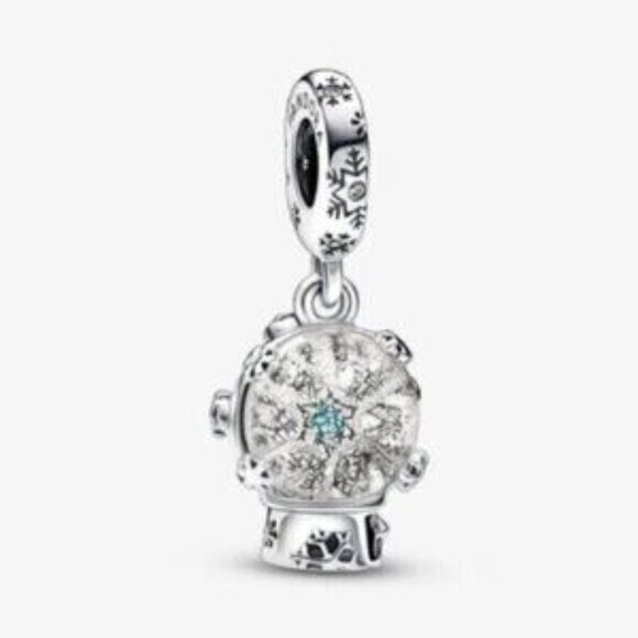 PANDORA Snowflake Snow Globe Dangle Charm - Picture 2 of 3